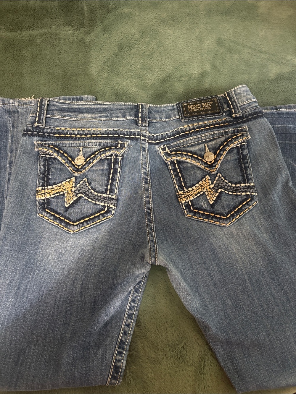 Miss Me Blue Embroidered Back Pocket Jeans